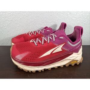 Altra Olympus 5 Red Trail Running Training Shoes AL0A7R74664 Women's Size 8